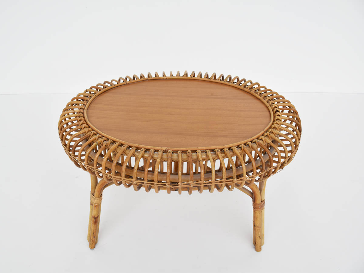 Bamboo Oval Coffee Table