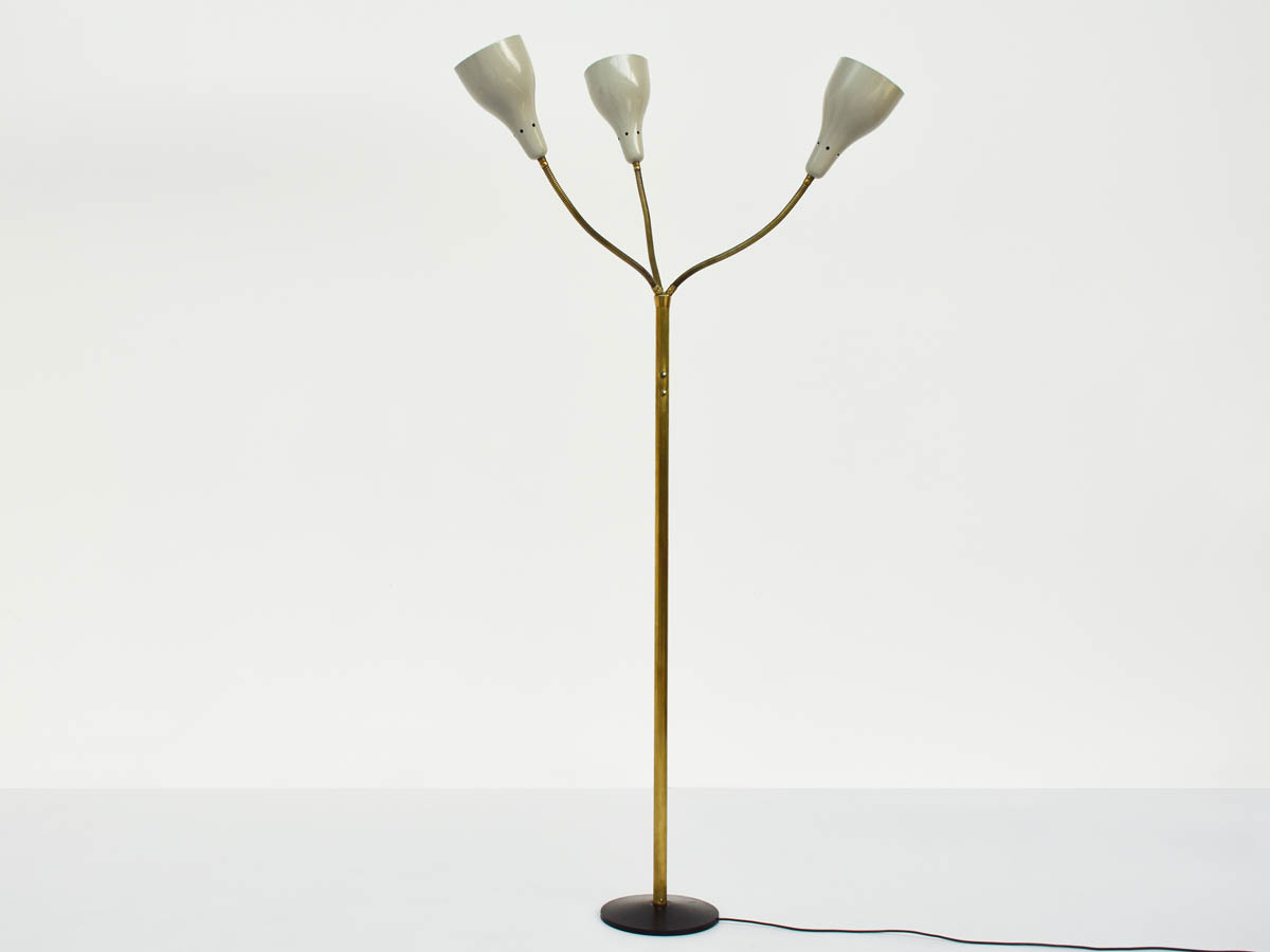 Large Floor Lamp with Three Jointed Arms