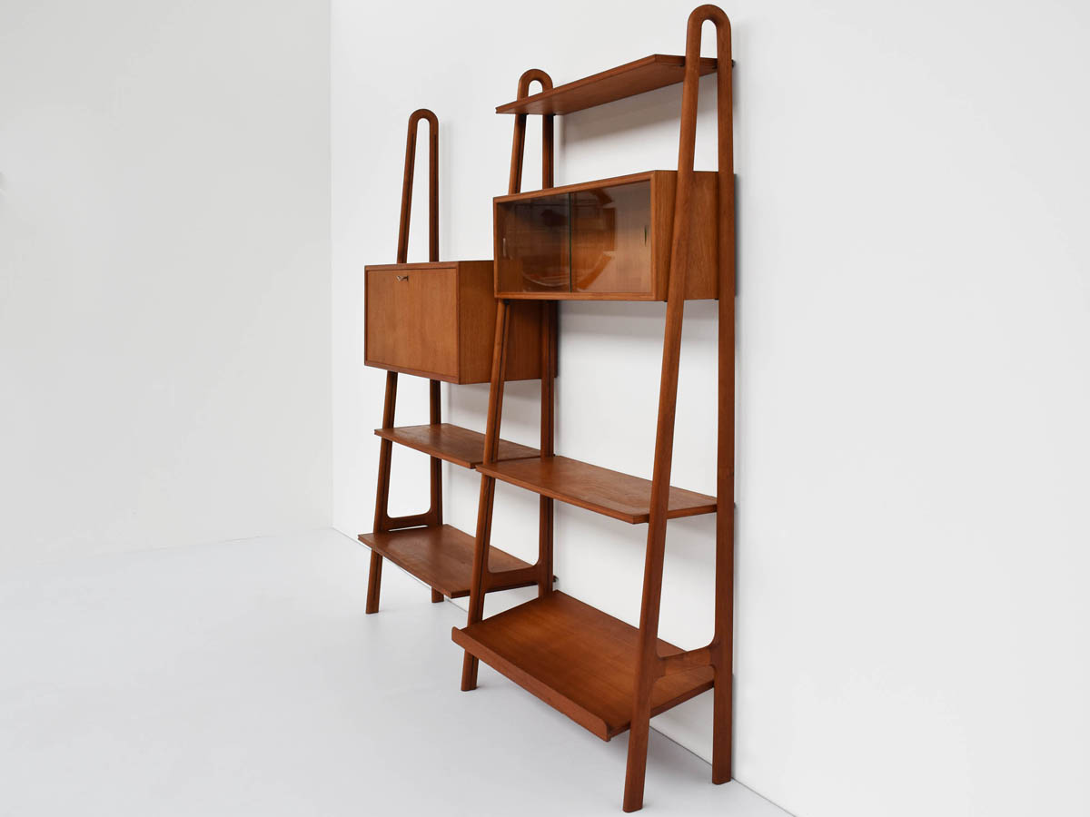 Scandinavian Modern Design Teak Freestanding Bookcase