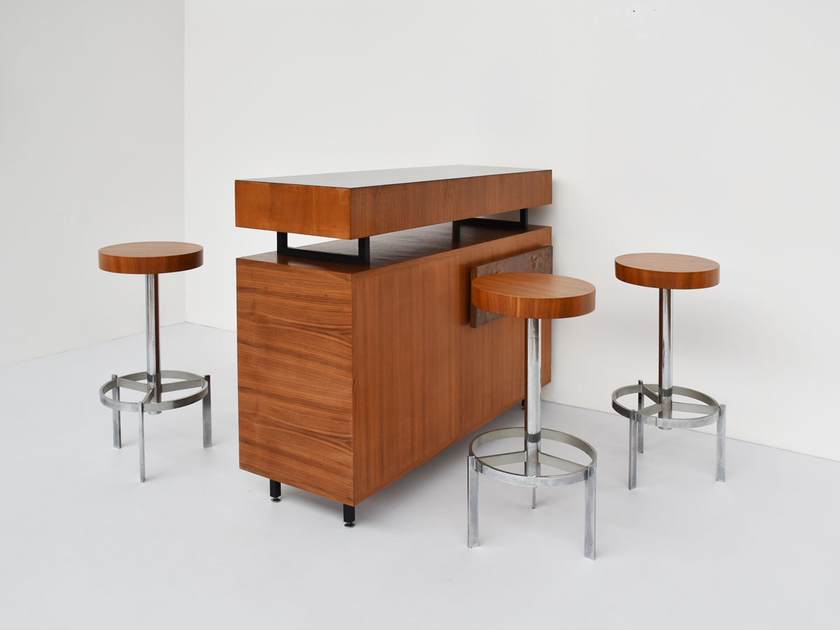 1960 Design Household Bar and Stools