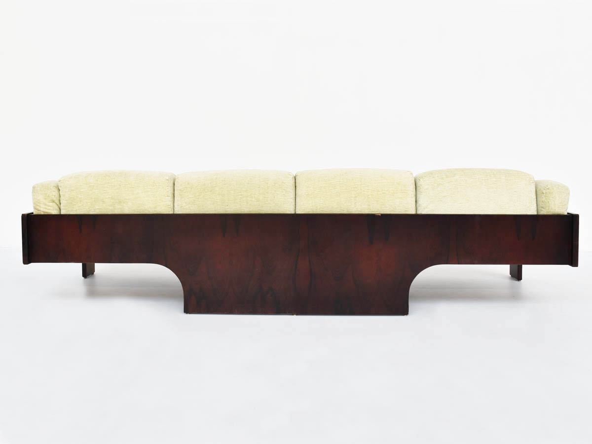 Large Mahogany 4-seater Suspended Sofa mod. Oriolo