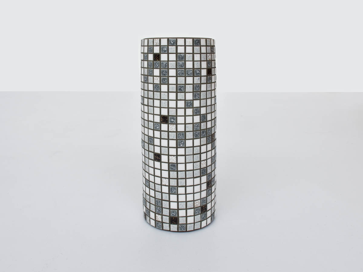 Ceramic and Small Glass Tiles Container-Vase