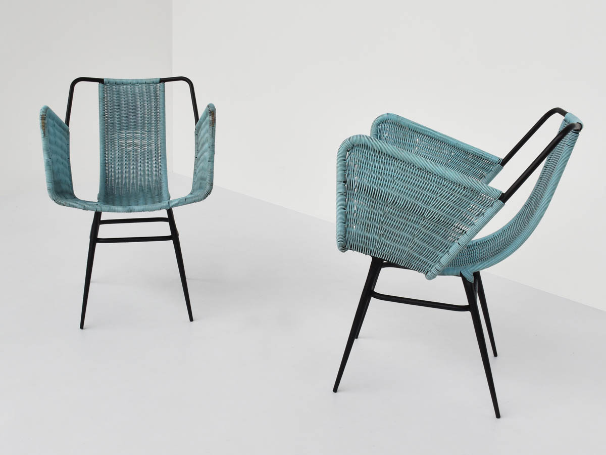 Outdoor Armchairs Made of Woven Plastic