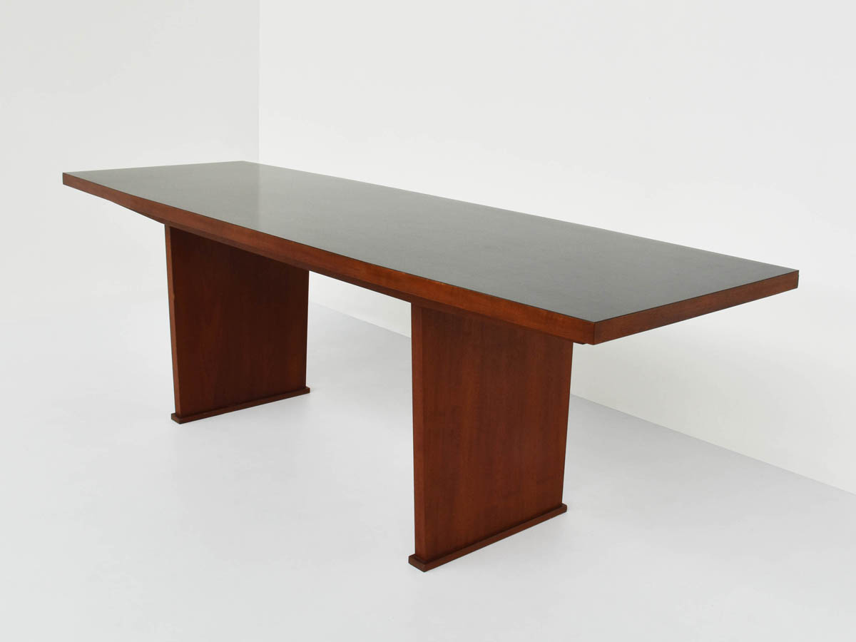 Italian Rationalism, Architectural Table with Black Lacquer Top