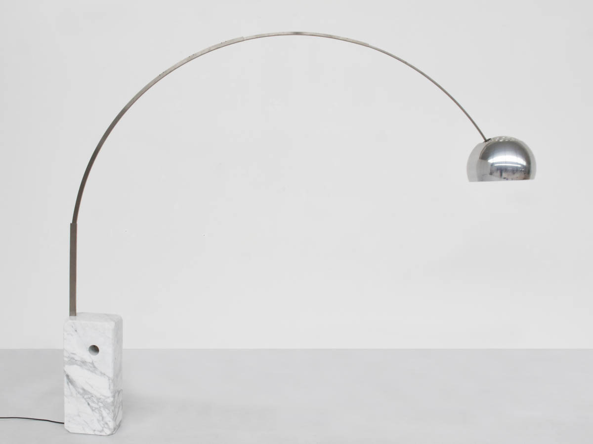 Adjustable floor lamp model Arco - Early Edition and low version HT 195 cm