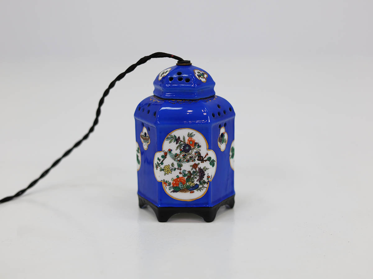 Art Deco Porcelain Perfume Burner Lamp