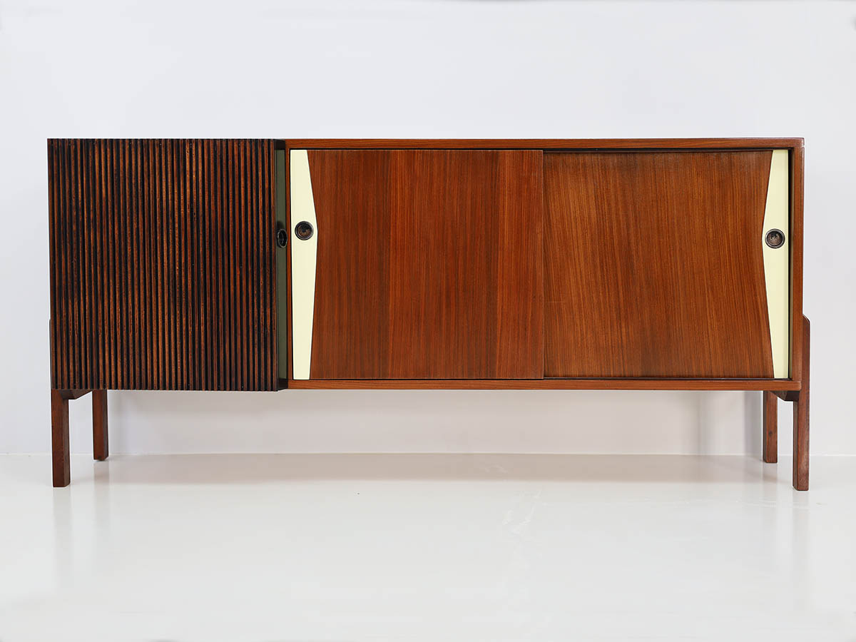 Item nr: 26016 - Italian sideboard with asymmetrical details and sliding doors Italian sideboard with asymmetrical details and sliding doors