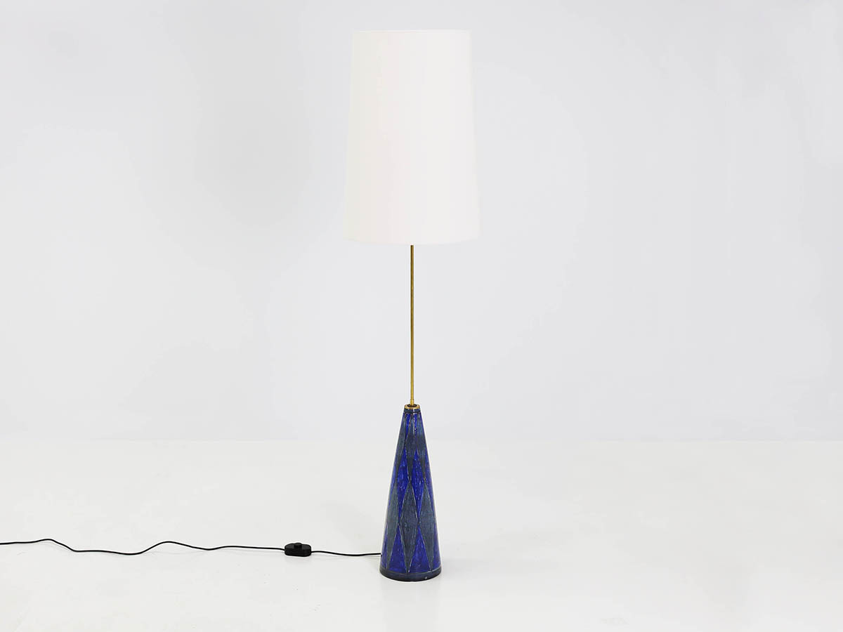 Danish floor lamp in glazed ceramic