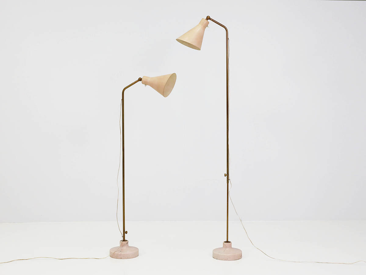 Adjustable Floor Lamps model LT3 Alzabile in Portugal Pink Marble, 2 available