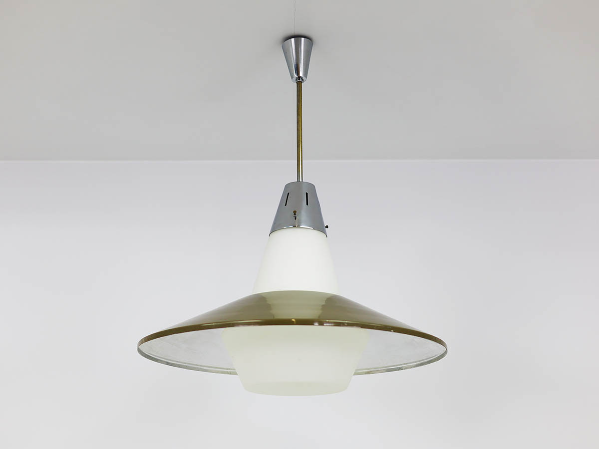 Large brutalistic Italian designer chandelier
